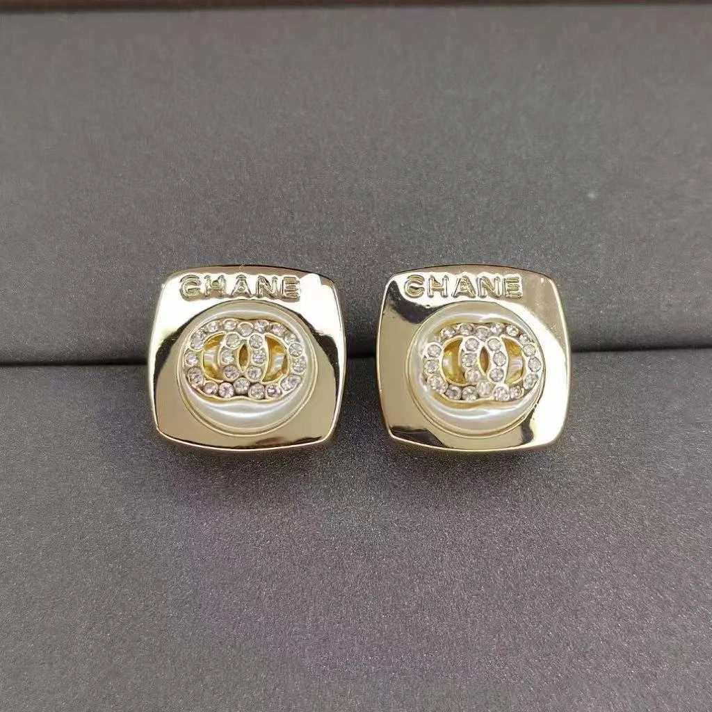 合金耳饰 【V金版本】精工CNC 小香风耳钉1635