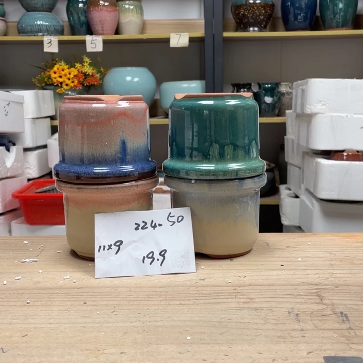 紫砂花盆多肉花盆微瑕50