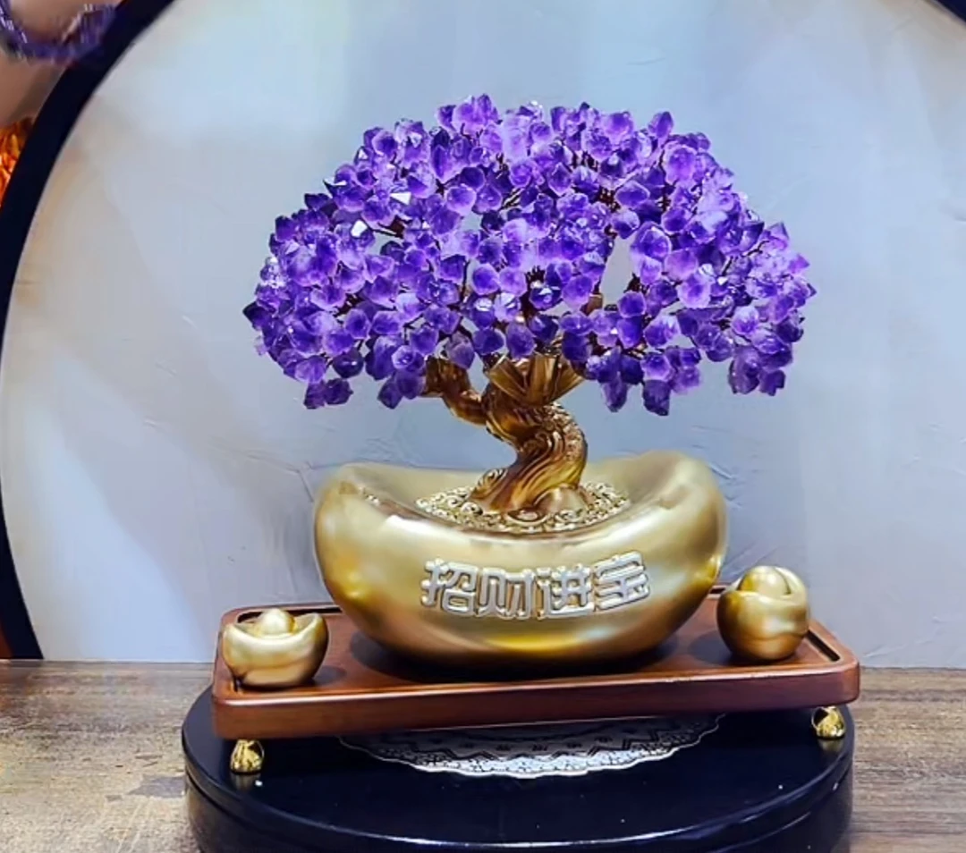 【卓越轻奢原创】招财进宝天然紫水晶摆件乔迁办公家居精美纯手工