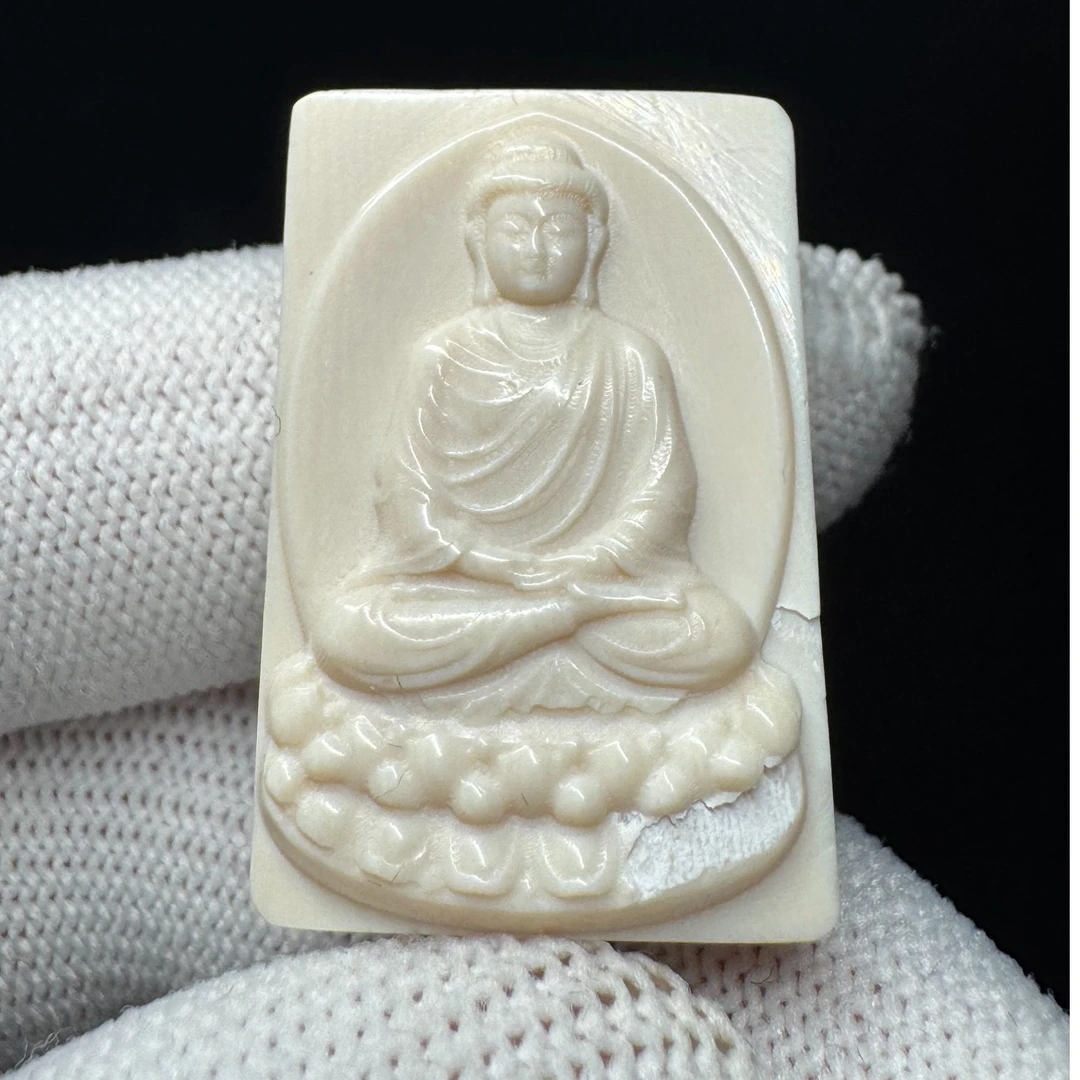 DK670天然猛犸牙雕刻牌30.5*20.1*9.2支持鉴定假一罚四