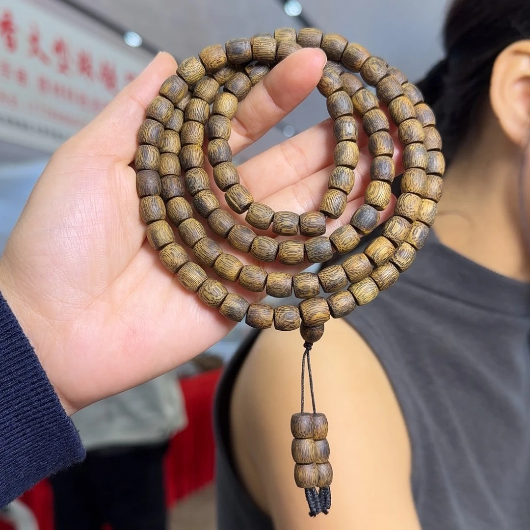 沉香手串老白奇金丝玉化红油鼓珠多圈一条0.8-35g
