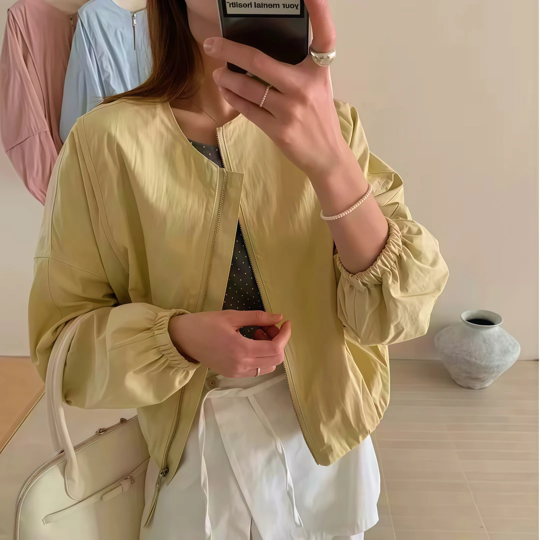 “乘风”夹克宽松上衣春季女装短款外套XX103