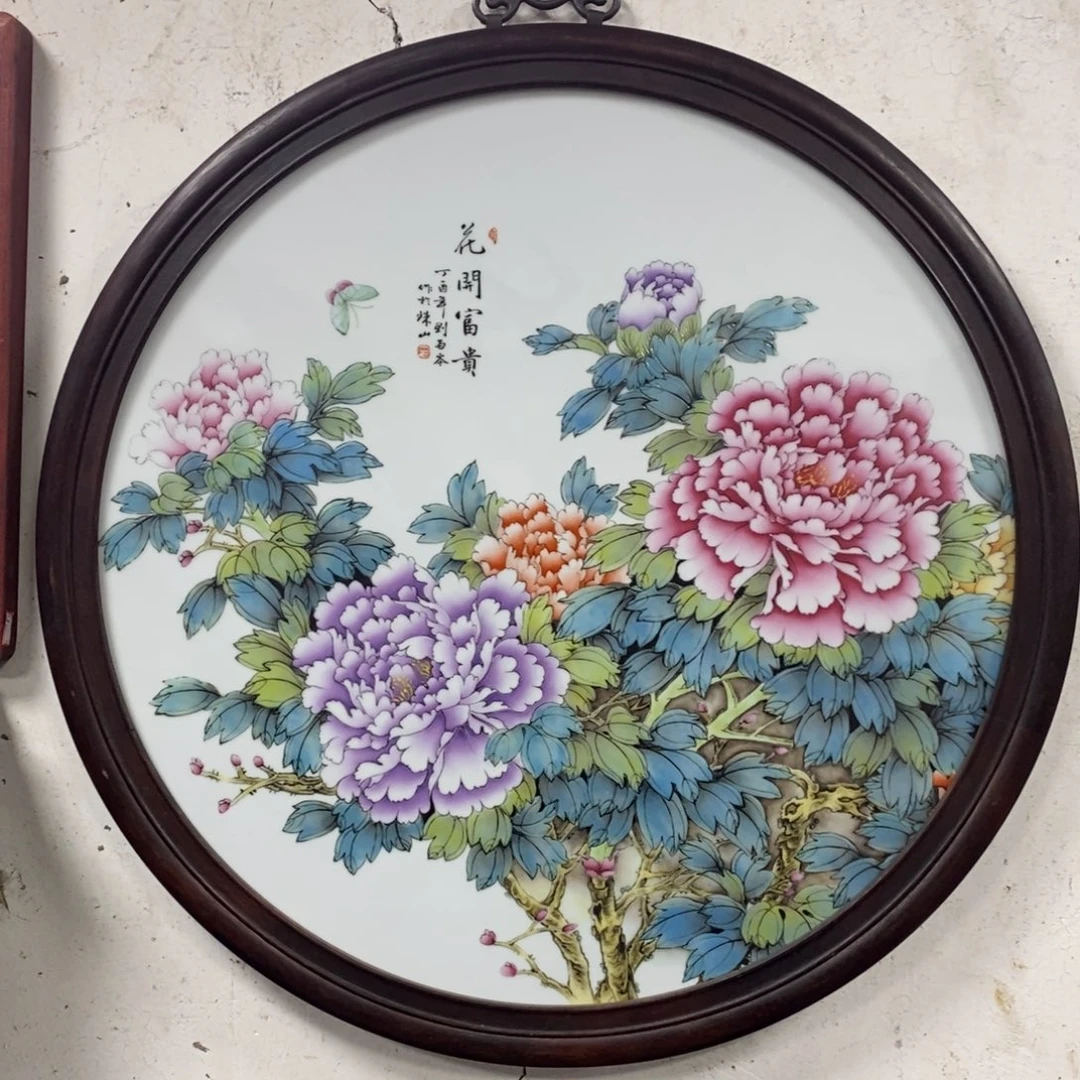 瓷66*66*1景德镇瓷板画柴窑烧制