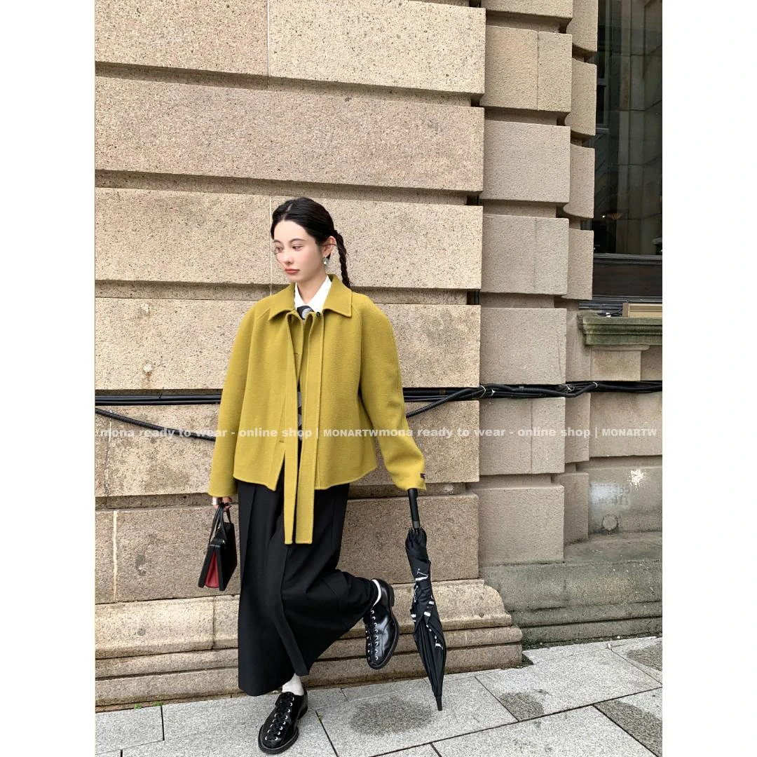 【Mona张绮贤】MONA双面毛呢短外套小个子高级感 OW145386