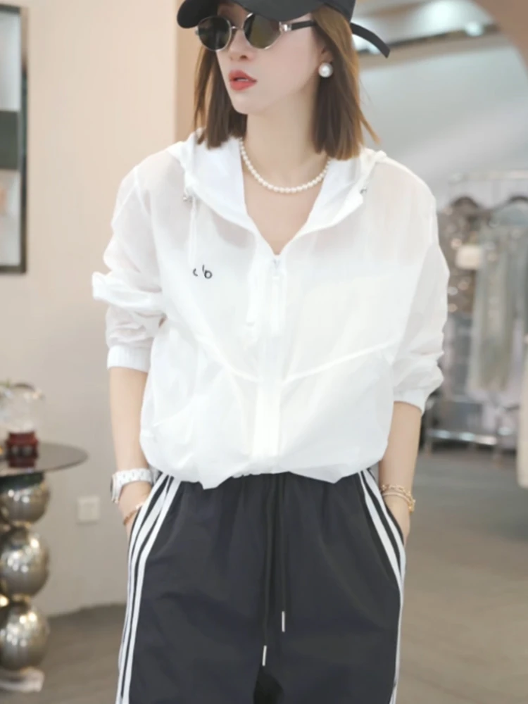 （非图片款）防晒服防晒衣短款时尚休闲百搭连帽宽松拼色