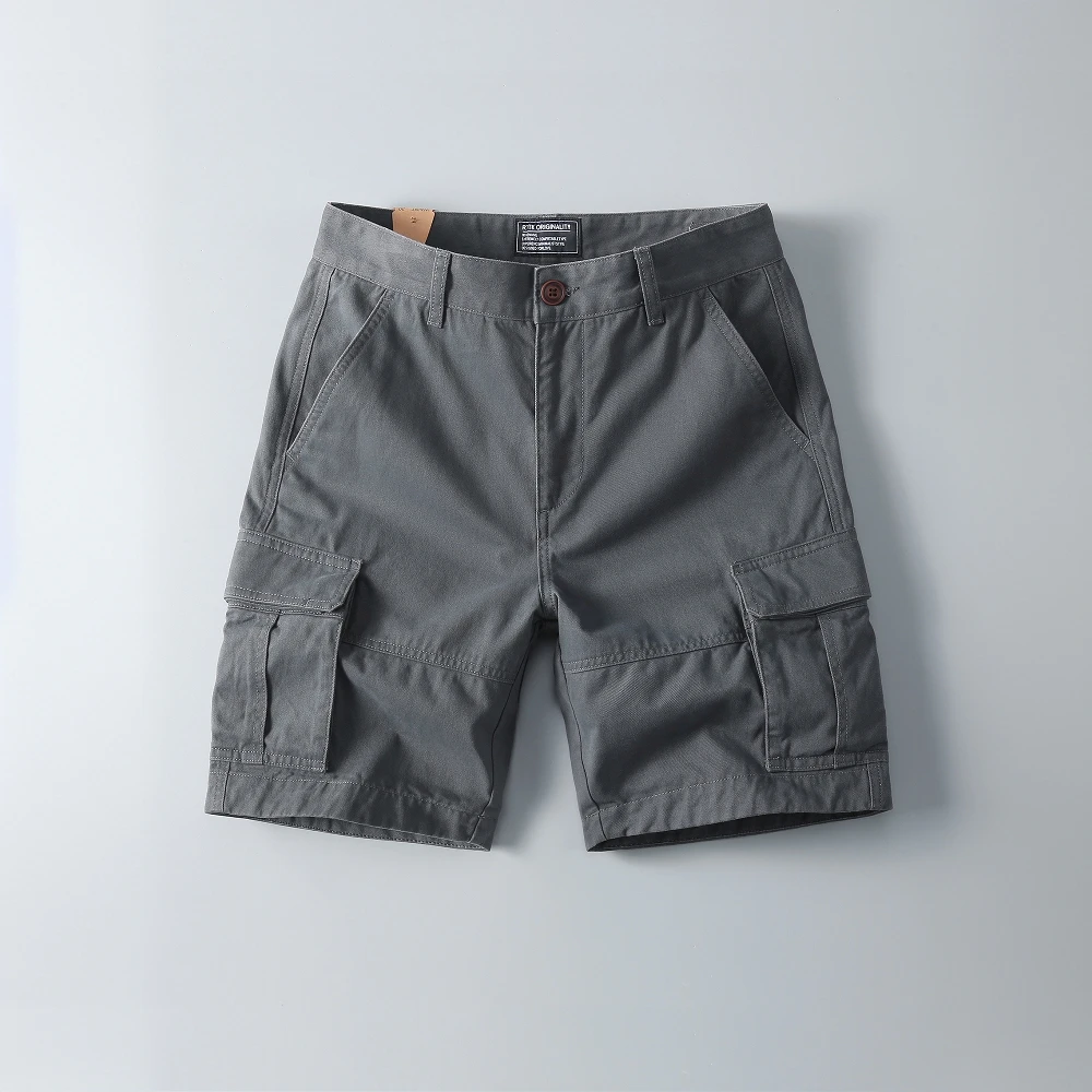 锡特帕第新款短裤男款美式复古夏季宽松直筒中裤纯棉休闲五分裤