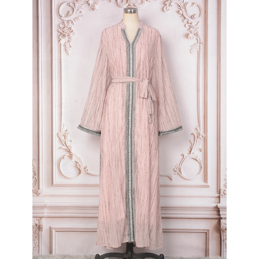 MT392时尚新款民族服饰蕾丝长袖连衣裙包邮进口气质礼服