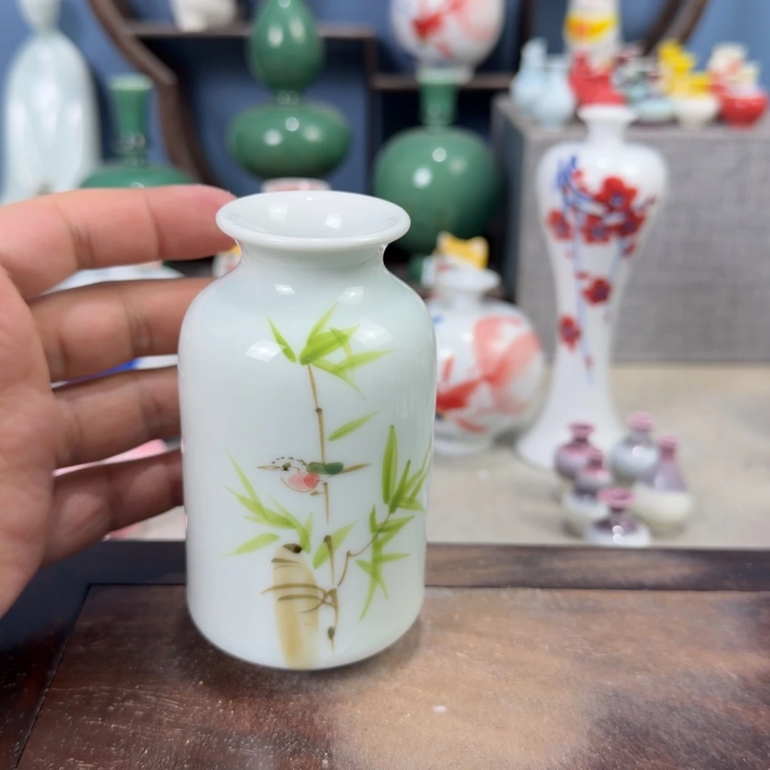 陶瓷手工小花器摆件
