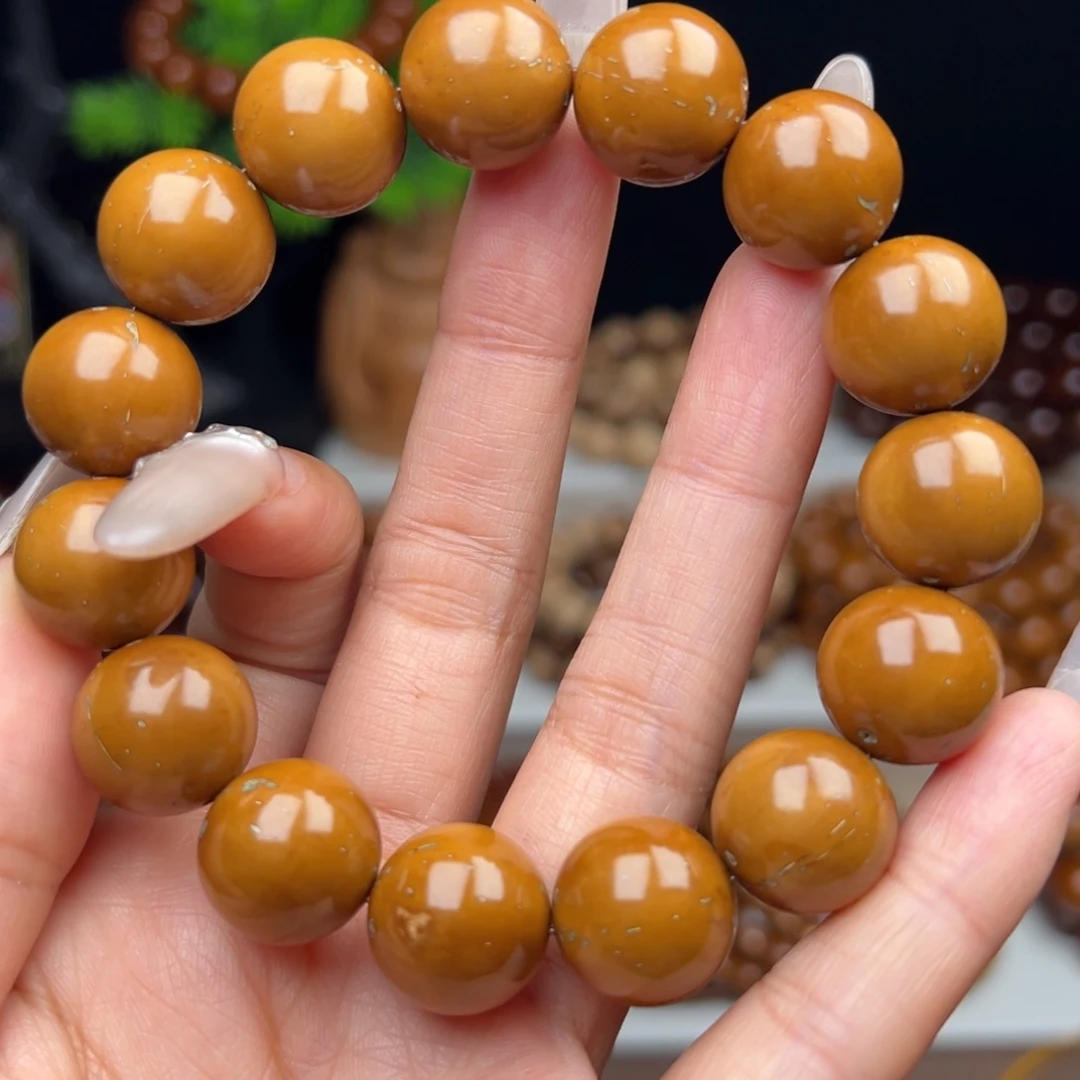 紫金鼠手串卡15.2半实心光珠 练手款