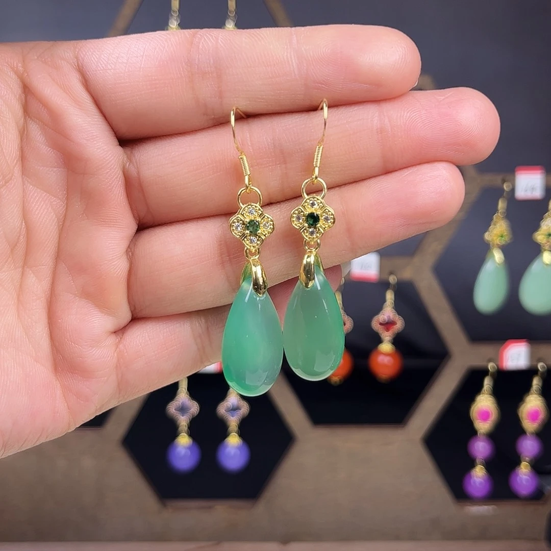 锆石合金925银耳饰