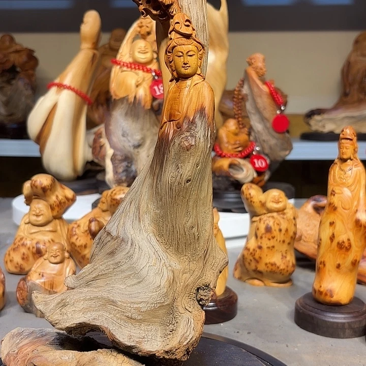 柏木太行崖柏观音菩萨