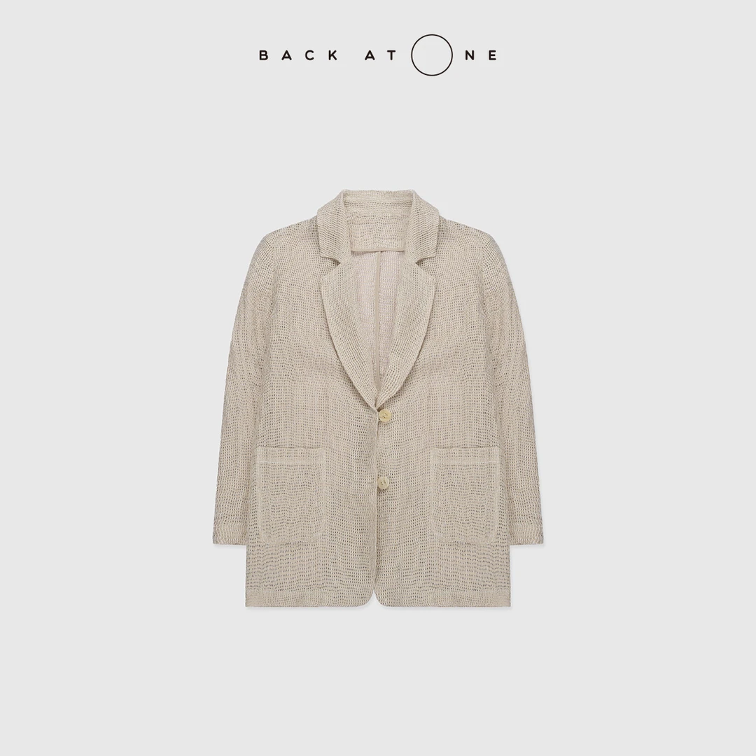 BackAtOne “雅仕” 时尚休闲春夏气质亚麻西装上衣 BFS-1BC278Q-K