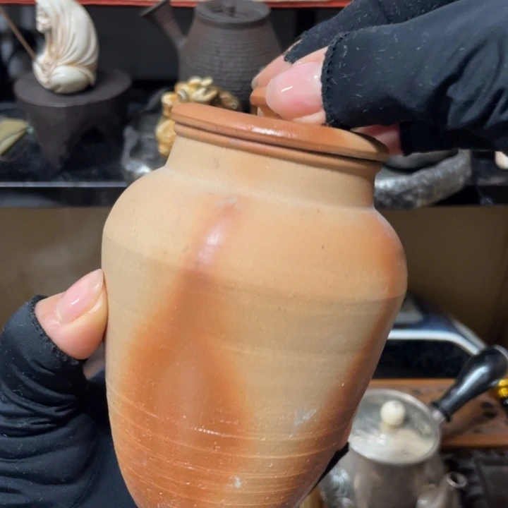 陶中古工艺品摆件