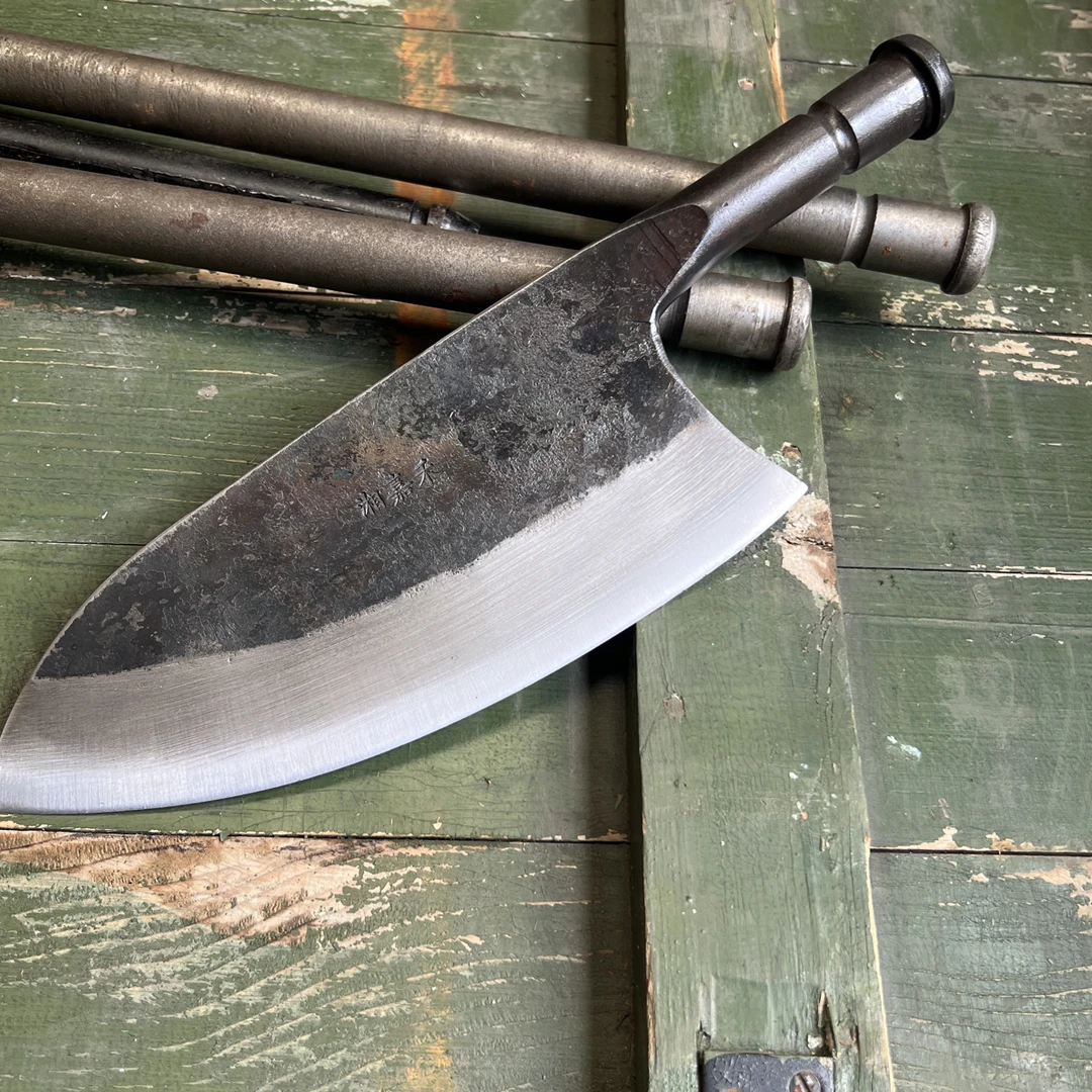 特种合金钢谭克履带销锻打鱼头刀鱼生刀切菜刀斩切刀肉片刀菜刀