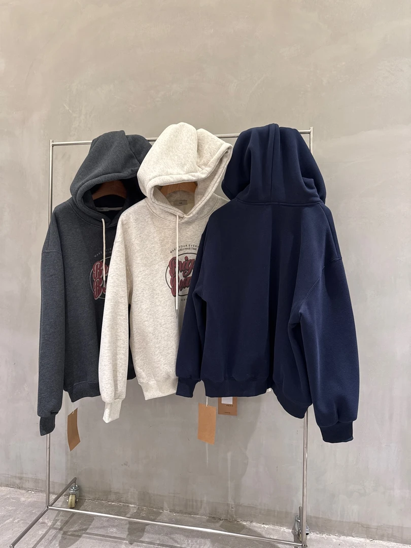 FUJIA STYLE新款韩版简约拼色字母连帽长袖卫衣W1558