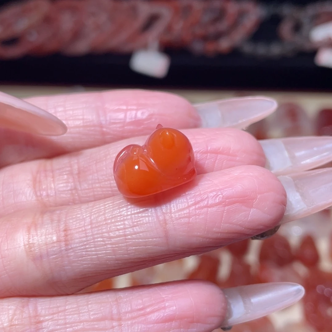 南红玛瑙冰飘配饰趴趴猫未镶嵌638