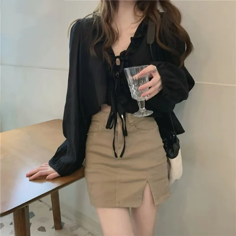 9101 设计感百搭时尚衬衫小衫上衣
