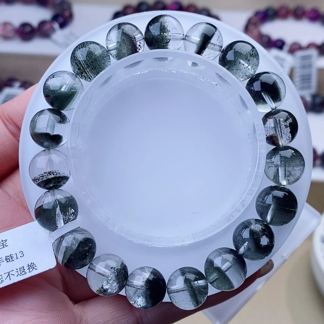 未镶嵌手链水晶千层绿幽灵10+m