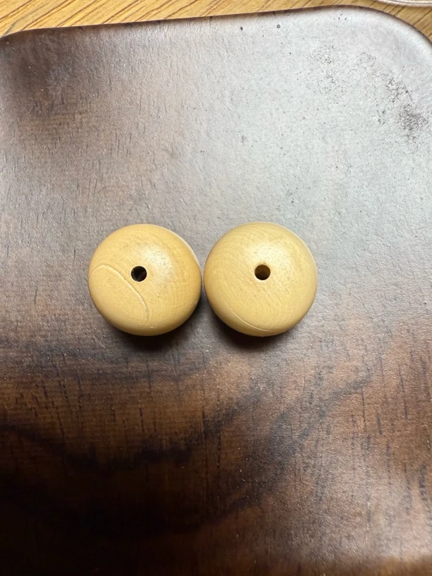 88877猛犸牙老型对珠配饰咖色瑕疵