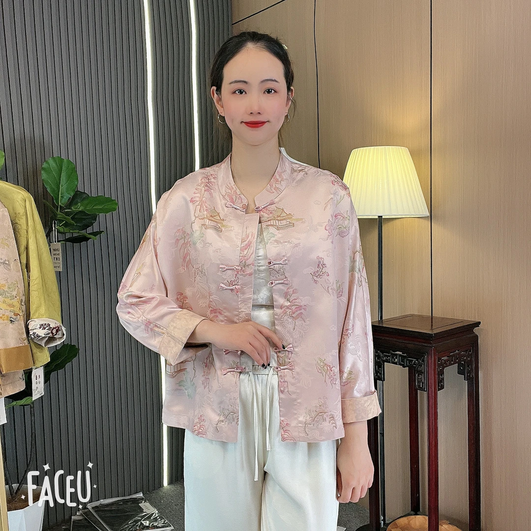 《桃夭》2025新中式夏季新款气质显瘦国风外套长袖