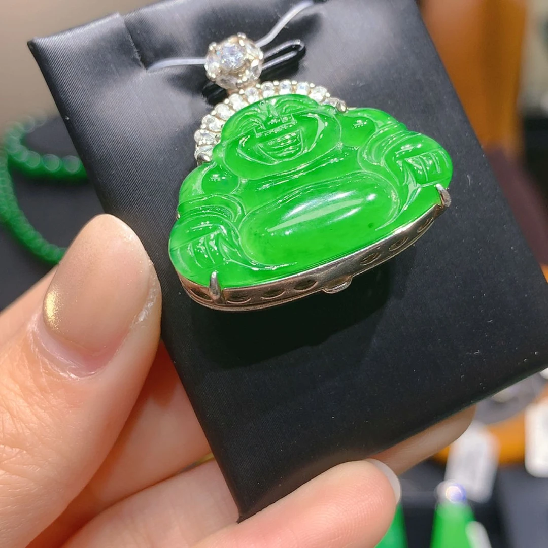 【闪购商品】颈饰银S925镶嵌翡翠5柒姐