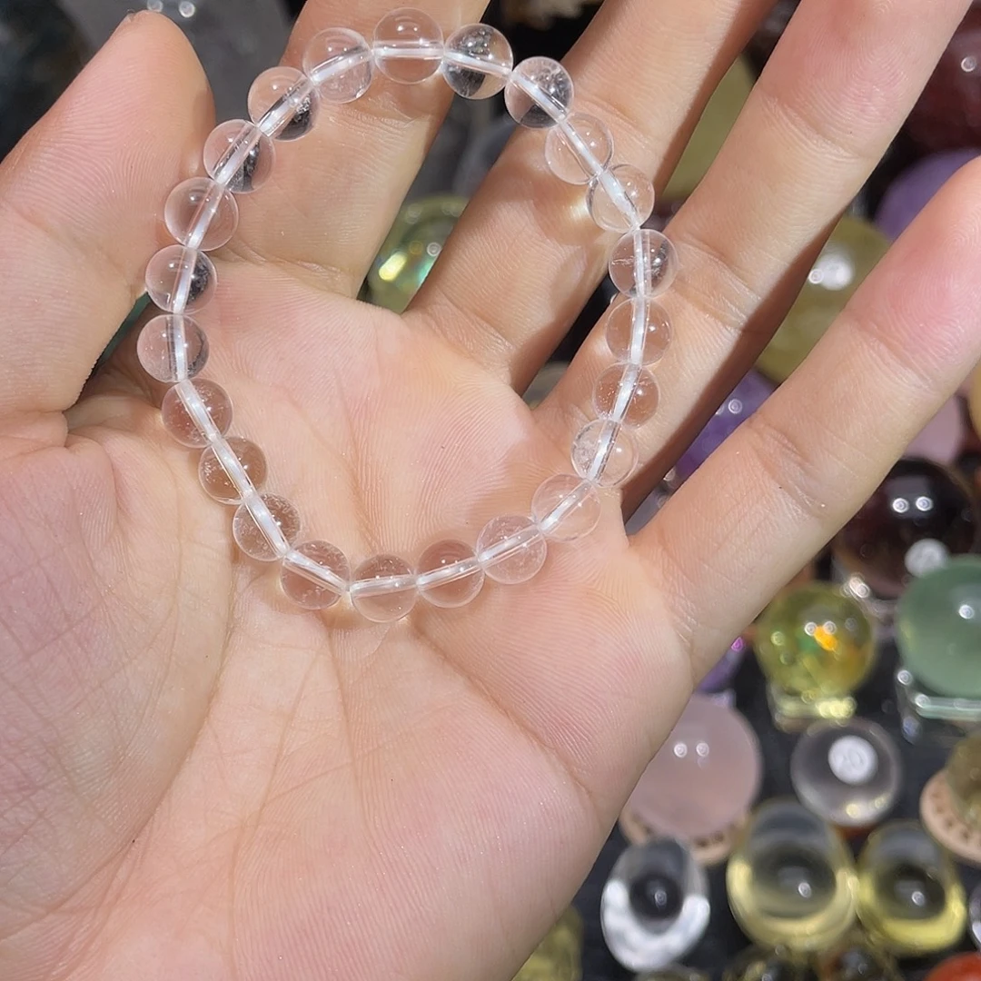 水晶未镶嵌珠宝半成品微瑕7.8mm