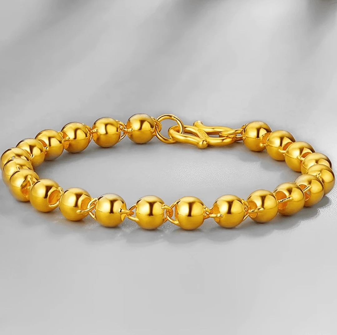 合金手链 亮面光珠手链气质金色简约