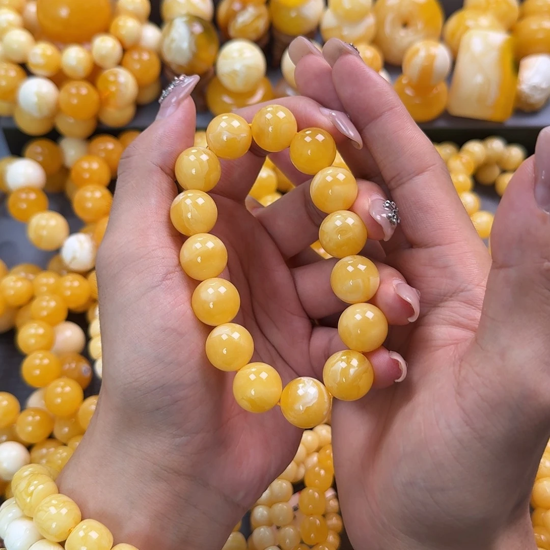 蜜蜡未镶嵌珠宝奇石同料15mm