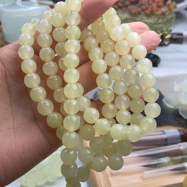 岫玉未镶嵌四大名玉手串108颗