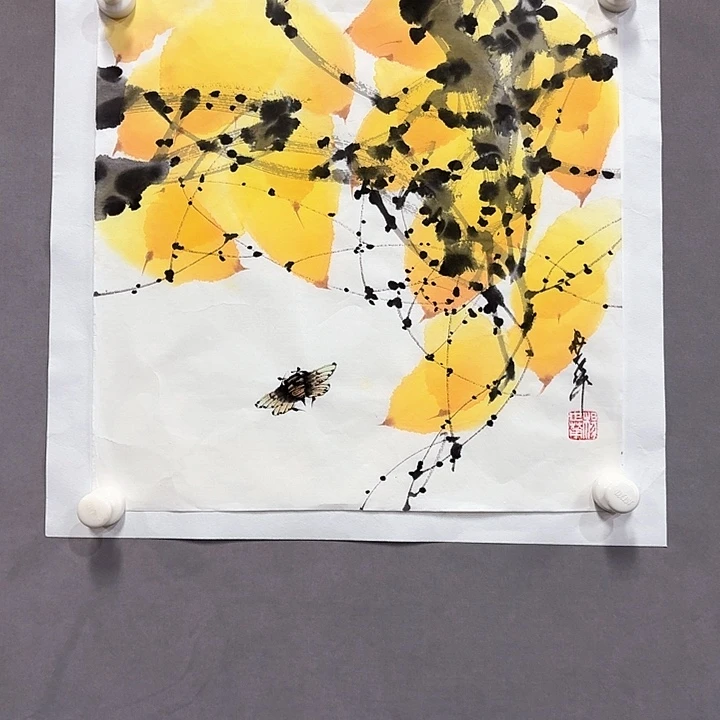 国画亲笔手绘放心去藏