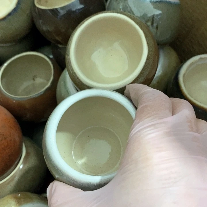 瓷片磁州窑研究所窑变单双层茶杯一对多色可选