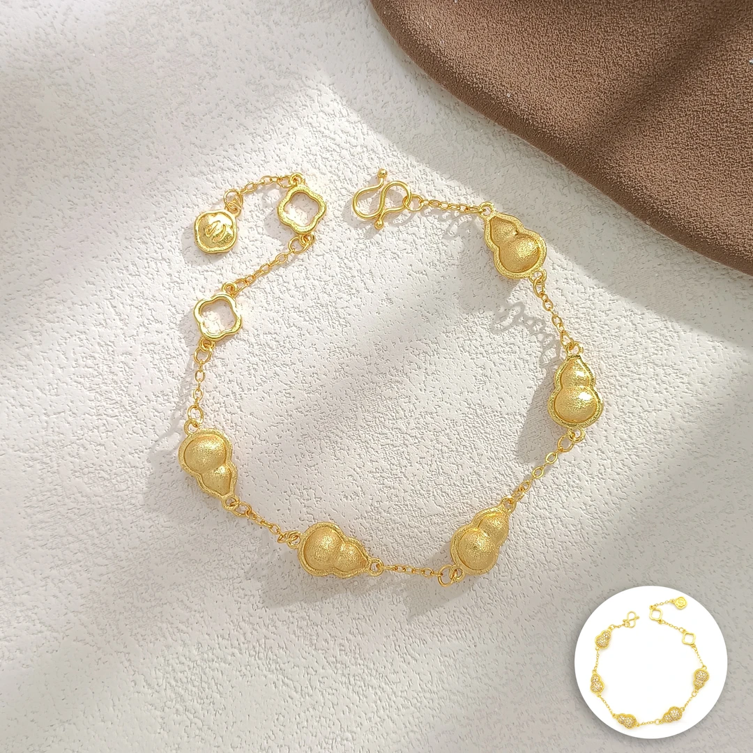 铜合金合成锆石手链 WJM-002922【纤丝福禄】手链百搭时尚精致小众