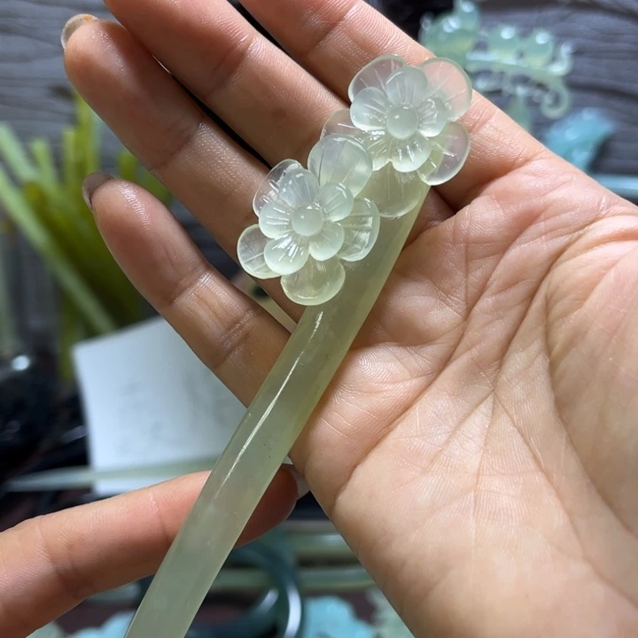 蛇纹石玉合金发簪