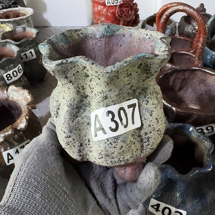 内口8高10粗陶手工