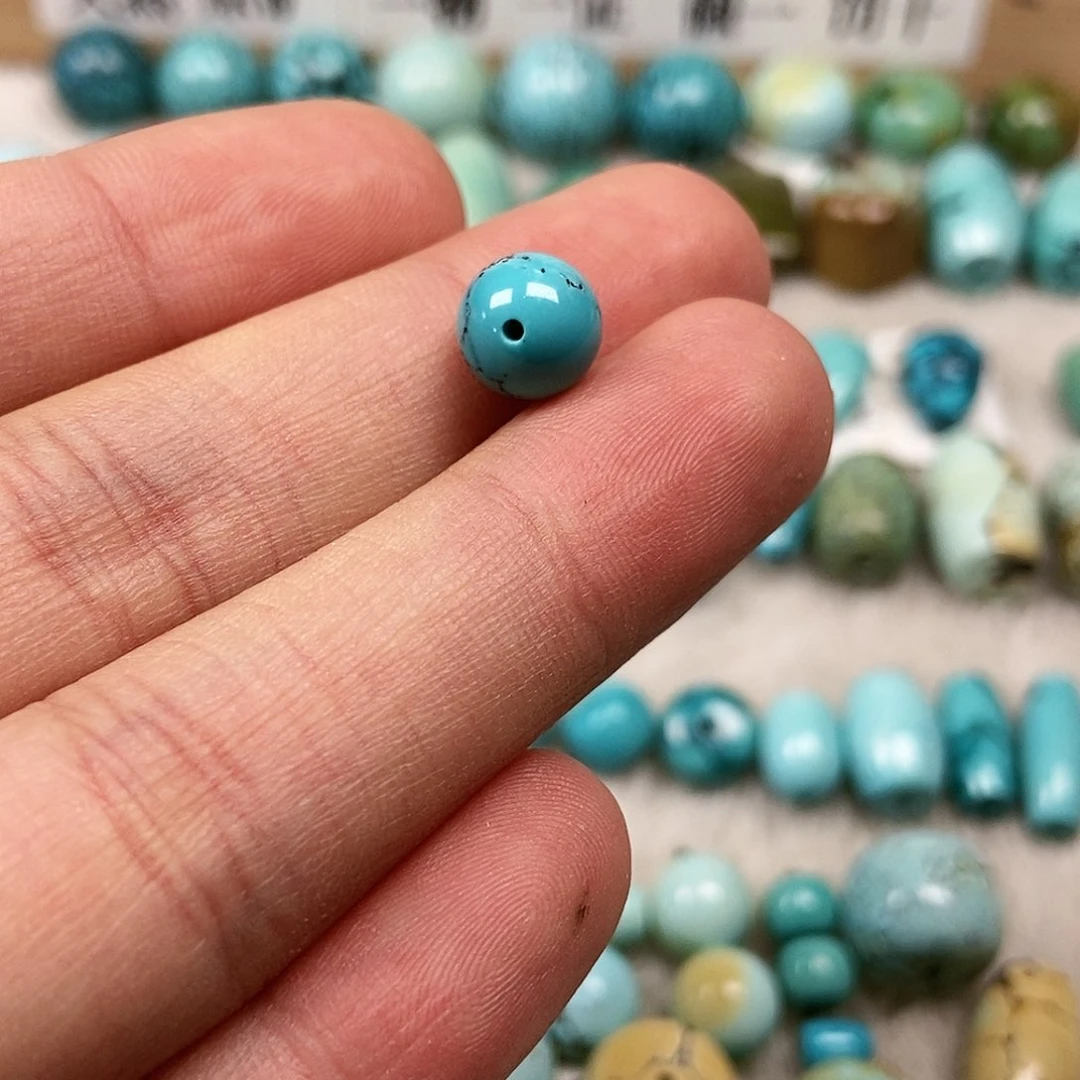 未镶嵌绿松石珠宝半成品茜*