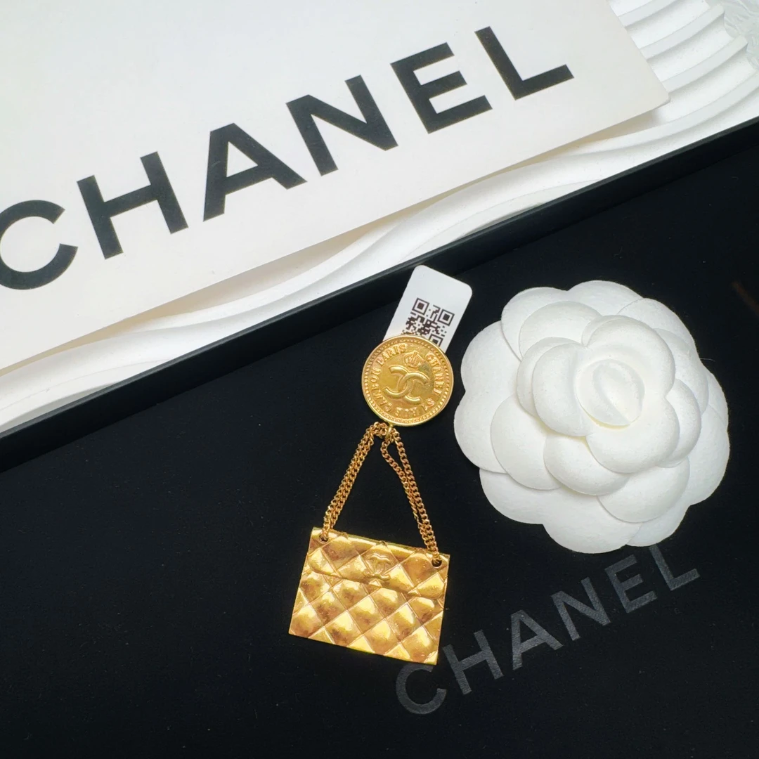 95新 Chanel/香奈儿 柚礼中古/香奈儿cf包包胸针LZ501482
