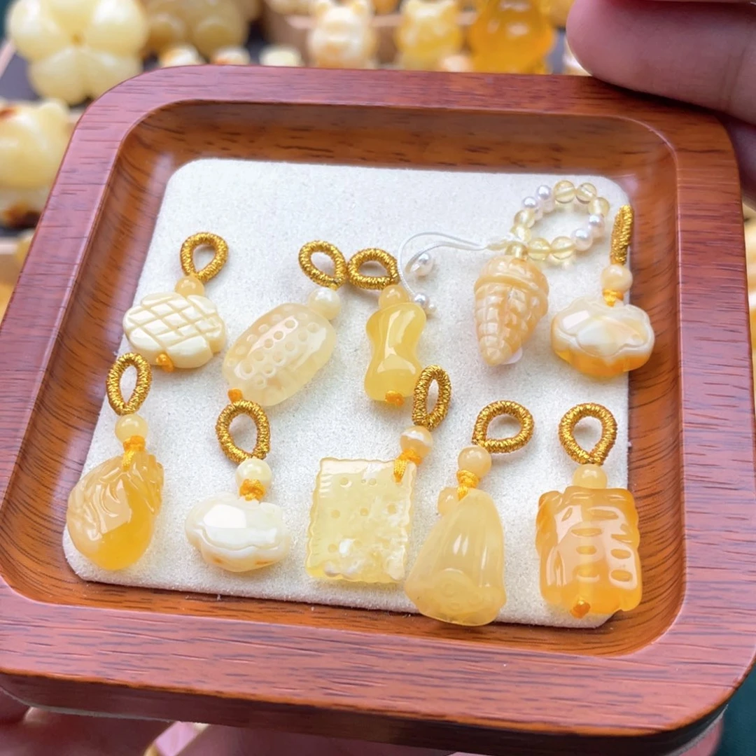 未镶嵌琥珀裸石蜜蜡多样性发一件