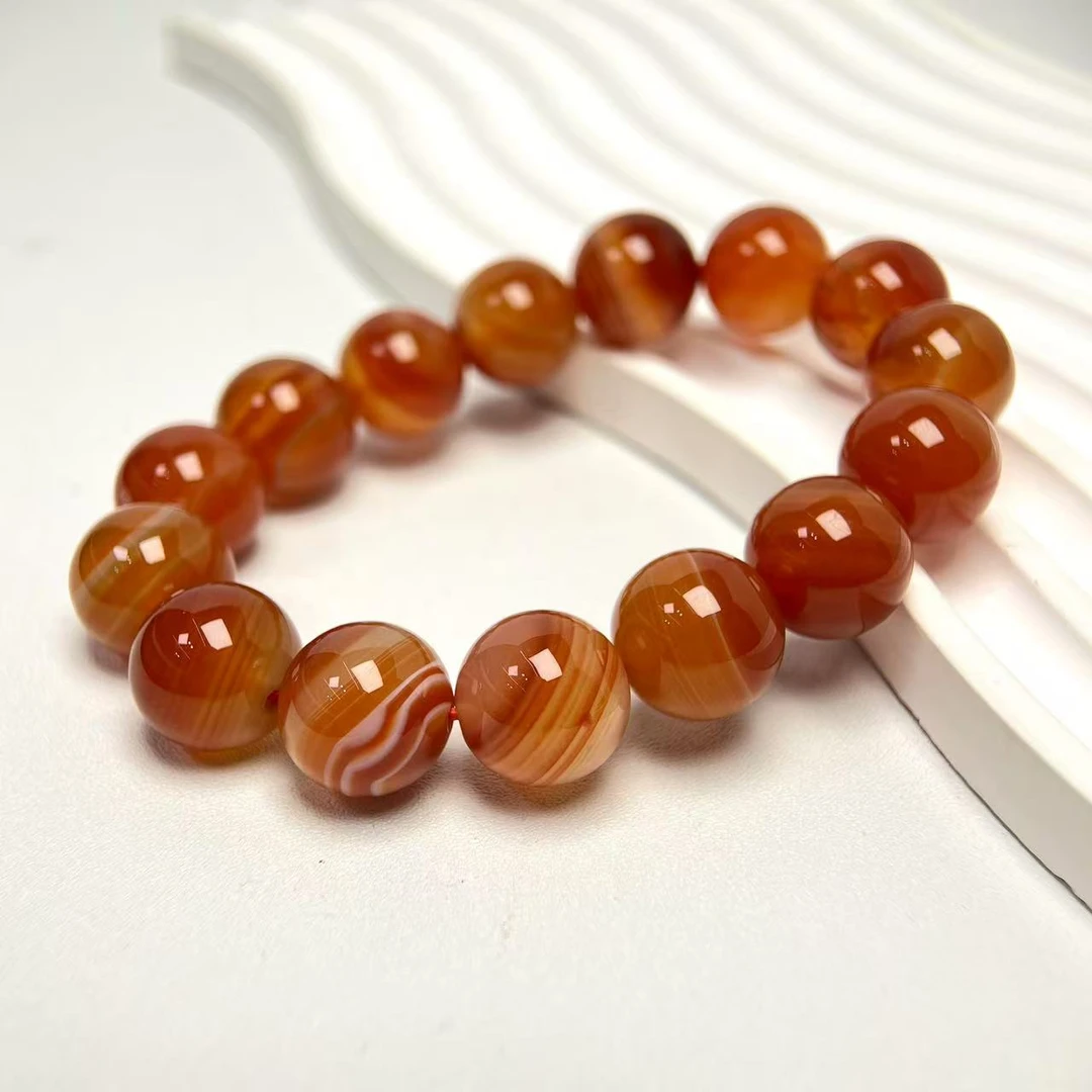 火焰红玛瑙圆珠手串10-18mm+ FX-5603（多样性，发其一）
