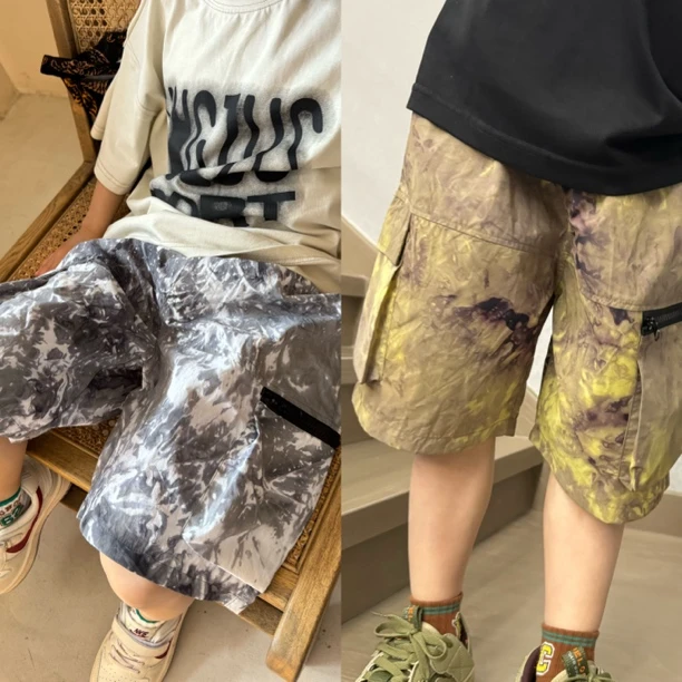 vilimama2024夏季男女童迷彩运动时尚薄款宽松速干工装裤54083