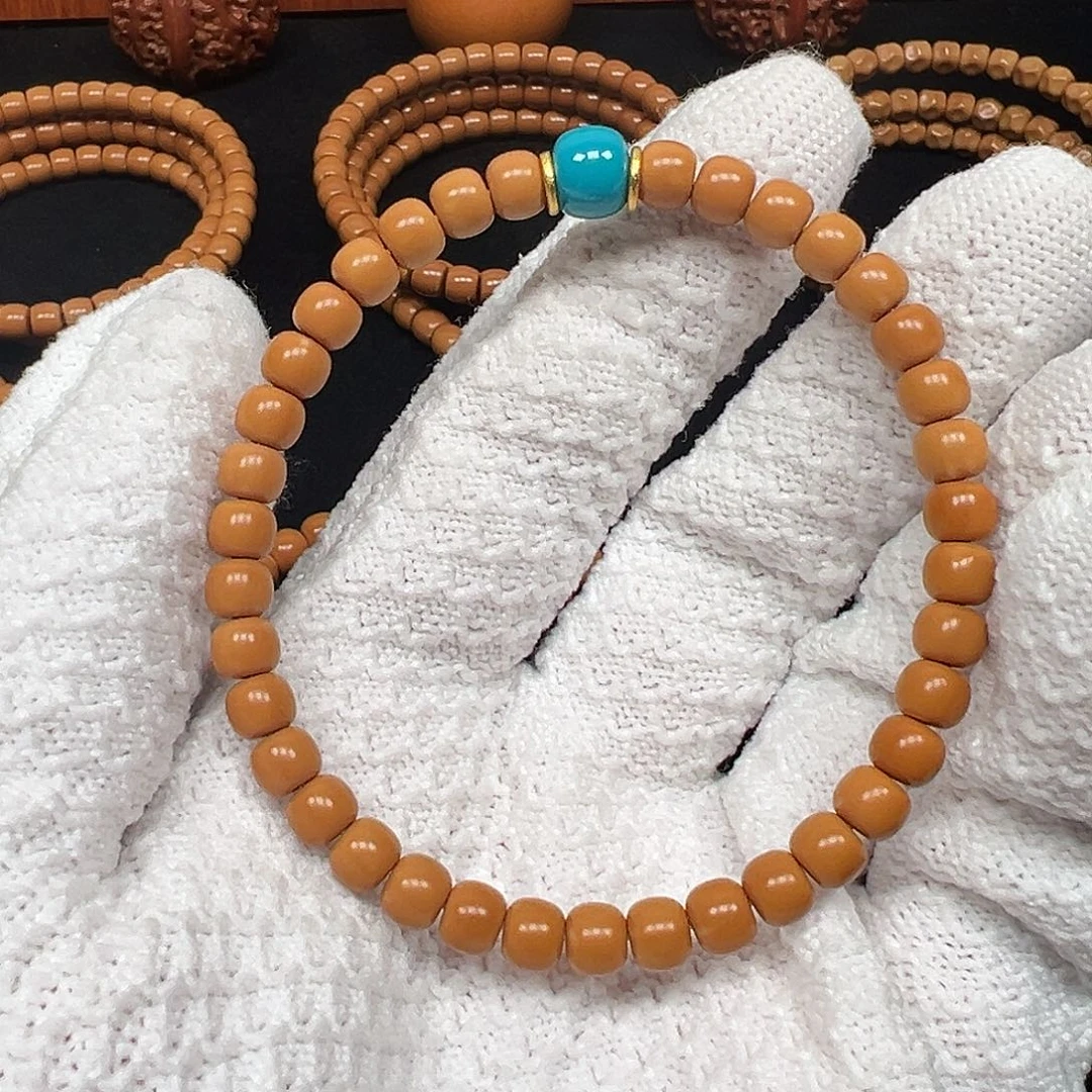 奶****橄榄核手串/手链橄榄核尖老挝老型单圈6.3