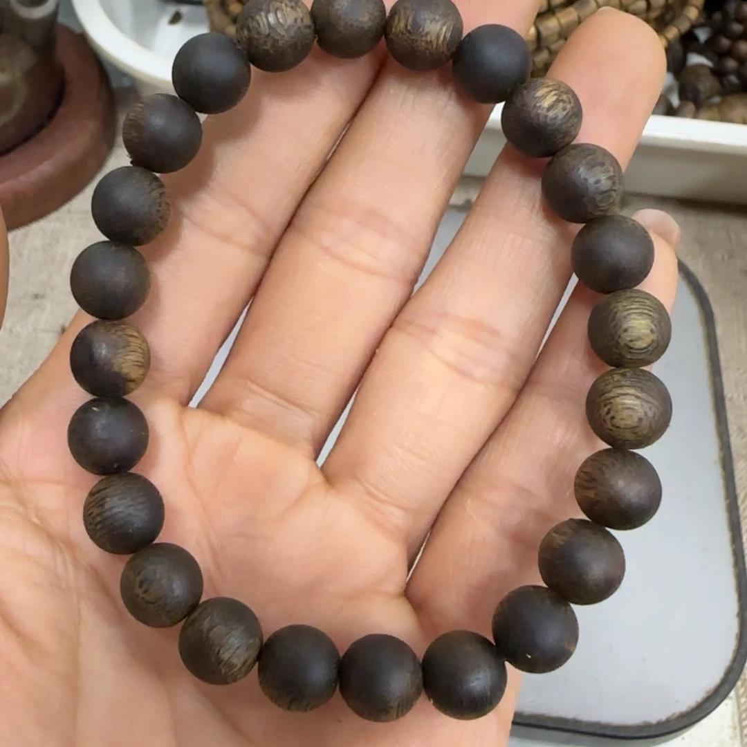 沉香木手串奶***?海南棋楠沉香沉水浮手串7.3
