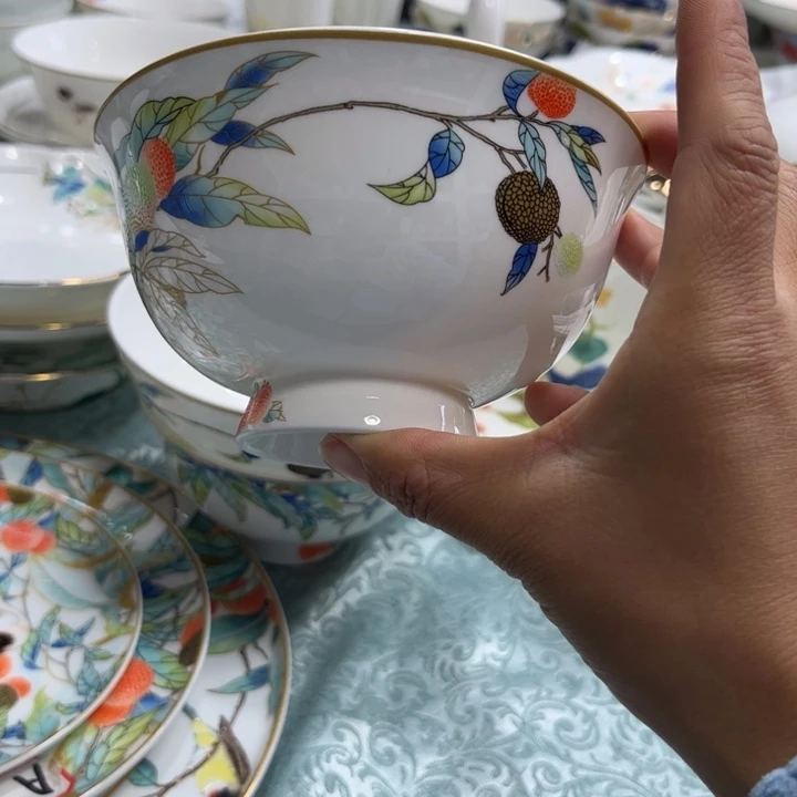 瓷片荔枝五寸碗十个