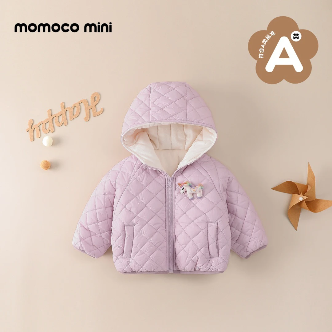 【现货】MOMOCOmini冬季婴童女棉服厚款香芋紫小马外套87810101048