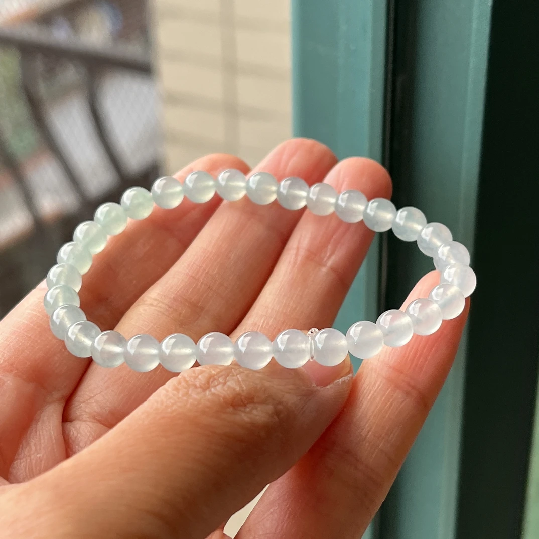 卡5.8天然缅甸翡翠A货手串2