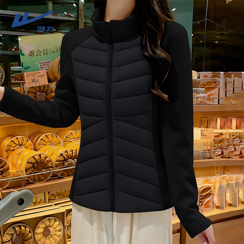 【回力】轻薄排骨棉服棉袄女冬季新款修身贴身短款冲锋衣内胆外套