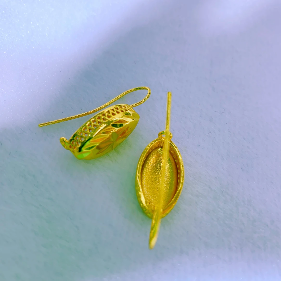 铜合金合成锆石耳饰 金色妈妈款耳环  时尚洋气 民族风