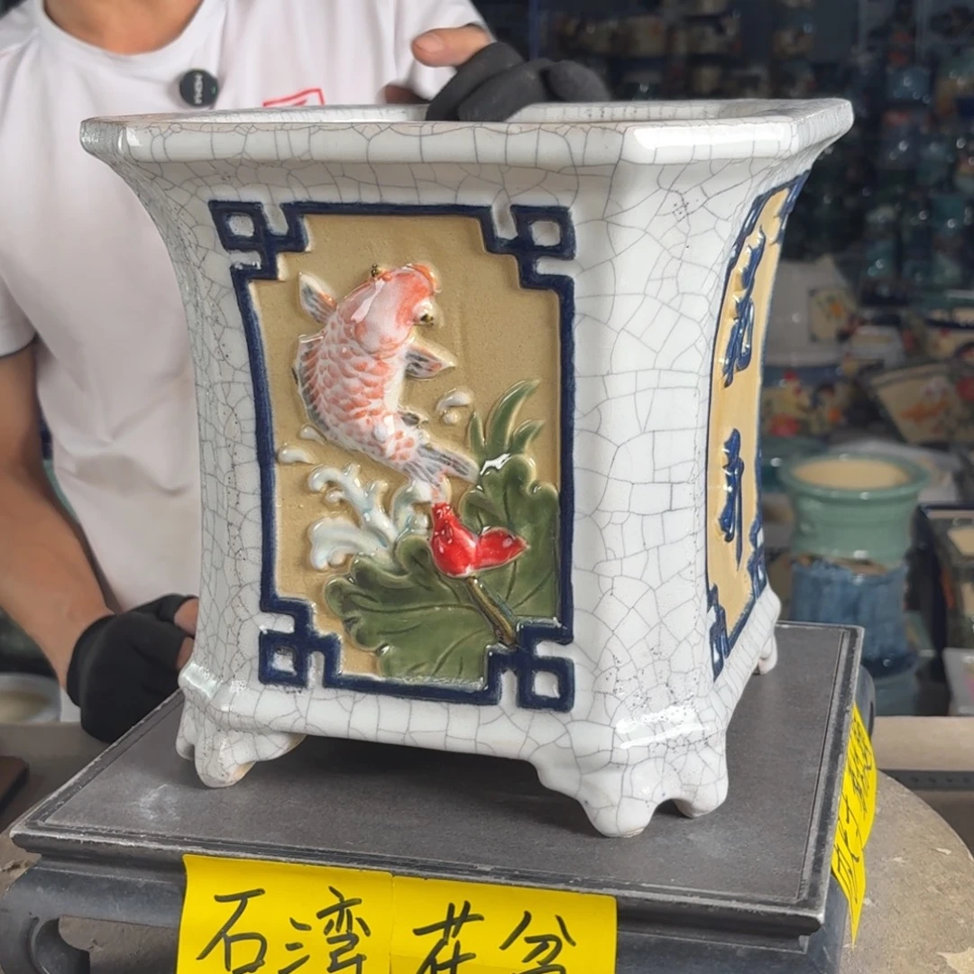 一风堂石湾花盆 内22*22气孔瑕疵