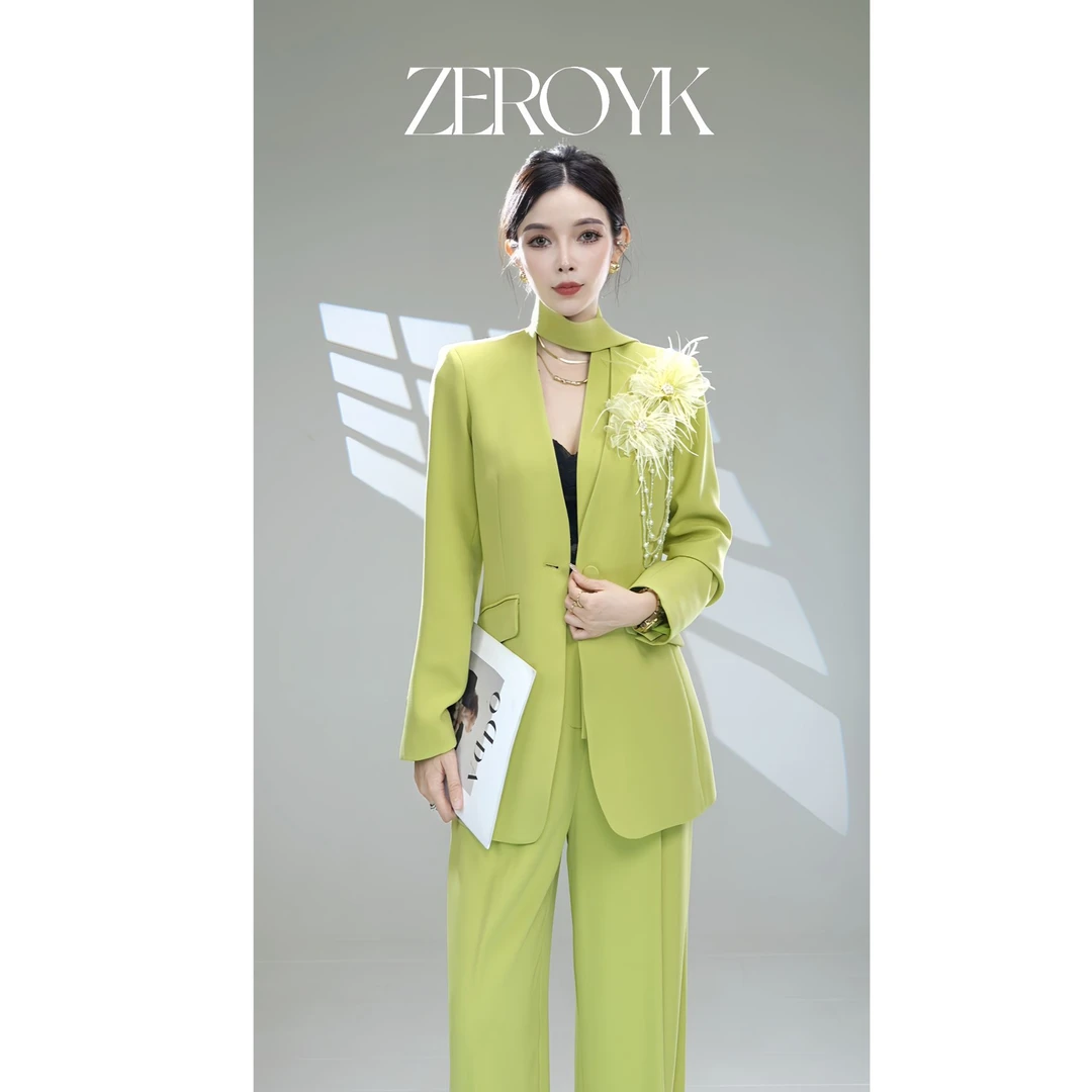 ZEROYK【翎蔻】深圳南油轻职风时尚阔腿裤女装设计师套装