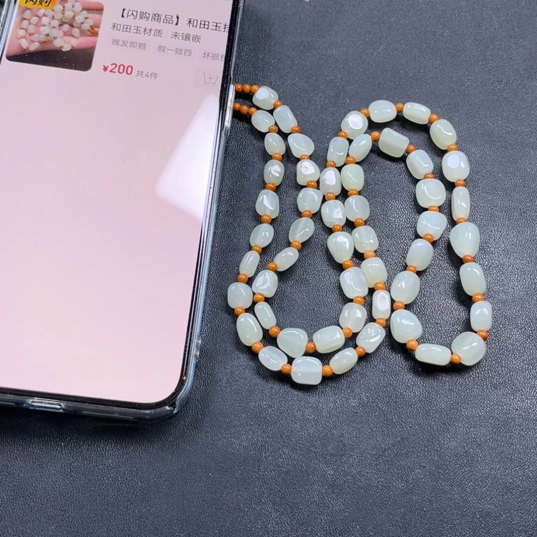 和田玉颈饰未镶嵌多样性钢板料链子货头