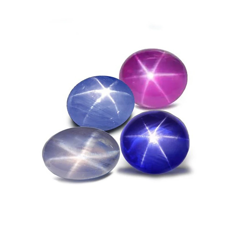 福双临XG3星光红蓝宝石裸石斯里兰卡天然镶嵌戒指吊坠耳钉